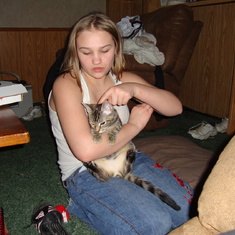 Tricia & her kitten Reivan...2011