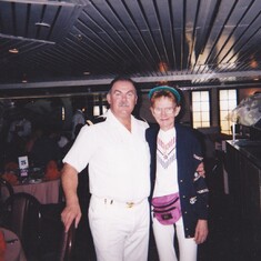 Granny on the cruise ship with her"man" Oct 2000