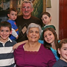 Mary Lou and Grandchildren at Her 65th Birthday Party