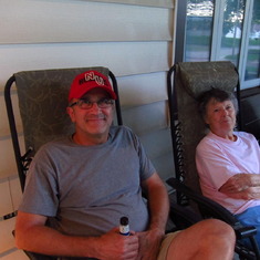 Mary Lou and son, Mike, summer of 2014