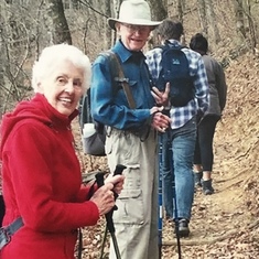 Mom and Warren hiking.  They were so happy hiking together.