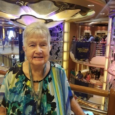 Mary ready for the Capitan's Dinner on the cruise. 