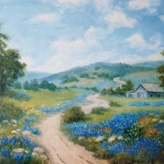 Bluebonnet Painting by Mary