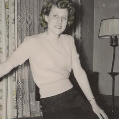 Mary at Wisner farm 1949