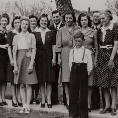Meeske family - Mary middle with oxfords - Dec 12 1945
