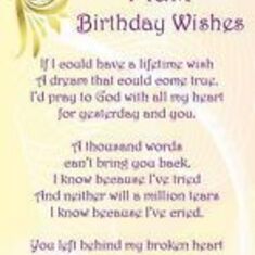 Birthday wish for Mom