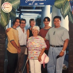 Maria cruising with her family 1999