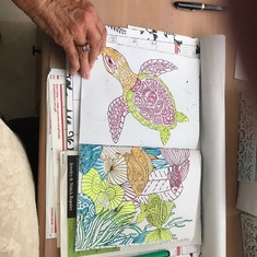Maria started to do coloring as a hobby in her late 90s