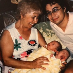 Maria in 1985 becomes a grandma (Vovazinha) to Chris and John