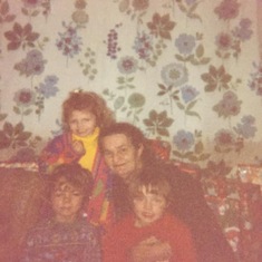 Mom with grandkids eugene,Tonya and chelsea