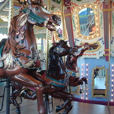 Carousel Horses at Fort Edmonton - 3 were carved by SEESA Woodworkers