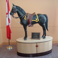 SEESA carved RCMP Memorial Horse stands at K-Division