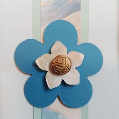 Handmade memorial card featuring Ann's buttons  for SEESA card maker Ann
