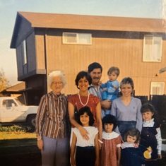 1986/87 Grandma, Mary Anne, Jim, Brendon, Patte, Erin, Lanea, Sabrina, Meghan
