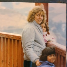 Mom, Lanea, Sabrina on the Golden Gate Bridge