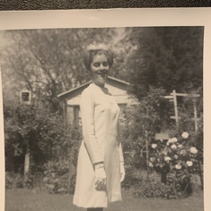 Graduation from Queen of All Saints in 1964.  The graduation was in the church that’s why hat and gloves.