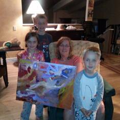 Another successful group painting project with Great-Aunt MaryAnne!