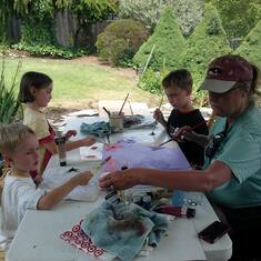 Artists at work! We loved how Great-Aunt MaryAnne shared her talents and passion with us.