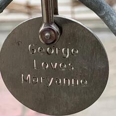 Quote/pic from George. The charm is part of a permanent art installation at Pike's Place in Seattle.