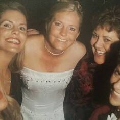 Mimi and her daughters (from left to right): Jana, Jenni, Juli and Jodi at Juli's wedding (Oct. 9th, 2004)