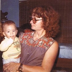 Mary Jane and Ryan (grandson) 1979