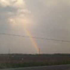 Marykays Rainbow.... Jay and Rebecca seen this rainbow as they left the funeral home on Saturday 5/7/2011