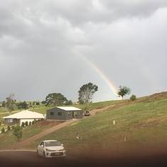 Your permaculture dream. Your rainbow striking your land.
