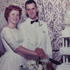 A very beautiful Mom and handsome Dad at their wedding in July 1963.