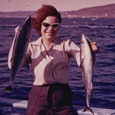 Mary Lou on the great Pacific Ocean in 1964.