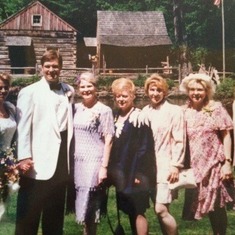 Gene and Jennifer Wedding day in New Hope Pennsylvania Mary and her sisters pictured here