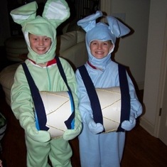 My all time favorite photo. Mason and I were Energizer Bunnies for one Halloween. A family friend made these costumes for us by hand. I’ve always loved these pictures.
