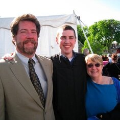 Matt with Mom and Dad at Tufts Graduation