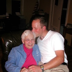 Matt says: "You're never too big to sit on Grandma's lap." ❤️