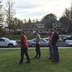 Bocce ball with the brother-in-laws.......always a good time and always with a smile