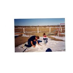 Dad and Bubba playing in the snow 1991