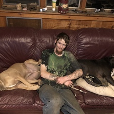 Matt loved his animals and they loved him back. 