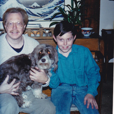 Tasha - dog, Matt and Steve - father