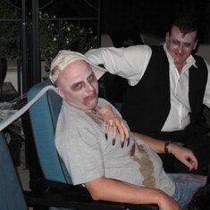 Matt with his deputy Chris for Halloween 2009