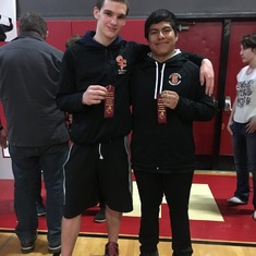 Matthew and Rosendo placing 6th at Districts