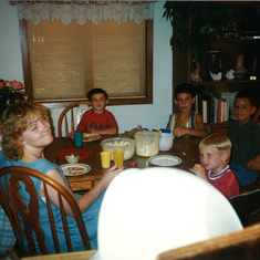 July 1996 eating at Grandma Betty's house