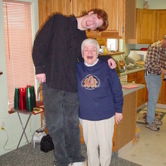 Christmas, 2005 with his Nanny