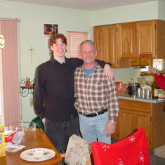 Christmas, 2005 with his Great Uncle Mal
