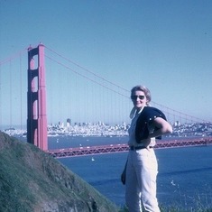 Mom at Golden Gate bridge