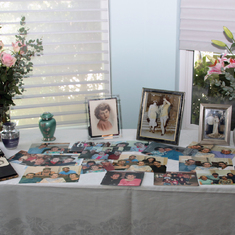 Some more decorations and past pictures from Celebration of Life for Mom