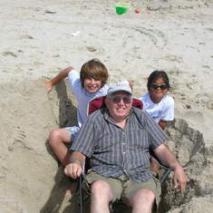 Digging a hole with grandpa, Chatham, MA - Summer 2007