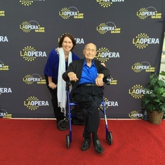 Maury at the Los Angeles Opera, fall 2014. He enjoyed season tickets and especially like going with his dear friend Virginia.