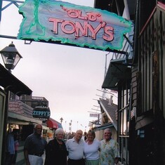 Maury at Old Tony's on the pier with good friends