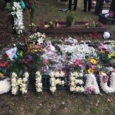 Mum's grave the morning after her funeral Thursday 15th August 2019.