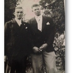 Far Right - Donald Witter, Mavis's brother not long after arriving in England, 1950's.