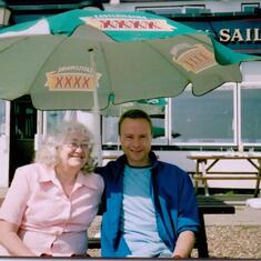 Me&mom @ the jolly sailors, pakefield, Lowestoft.